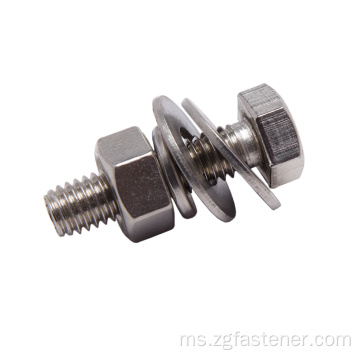 Pengikat Perkakasan 304/316 Hex Bolt Nut and Washer